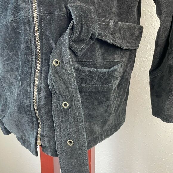 Metropolitan Belted Leather Jacket Size M EUC - Picture 5 of 9